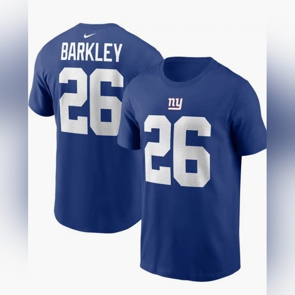 Nike Saquon Barkley Royal New York Giants Player Name & Number 26 T-Shir… - Picture 1 of 8
